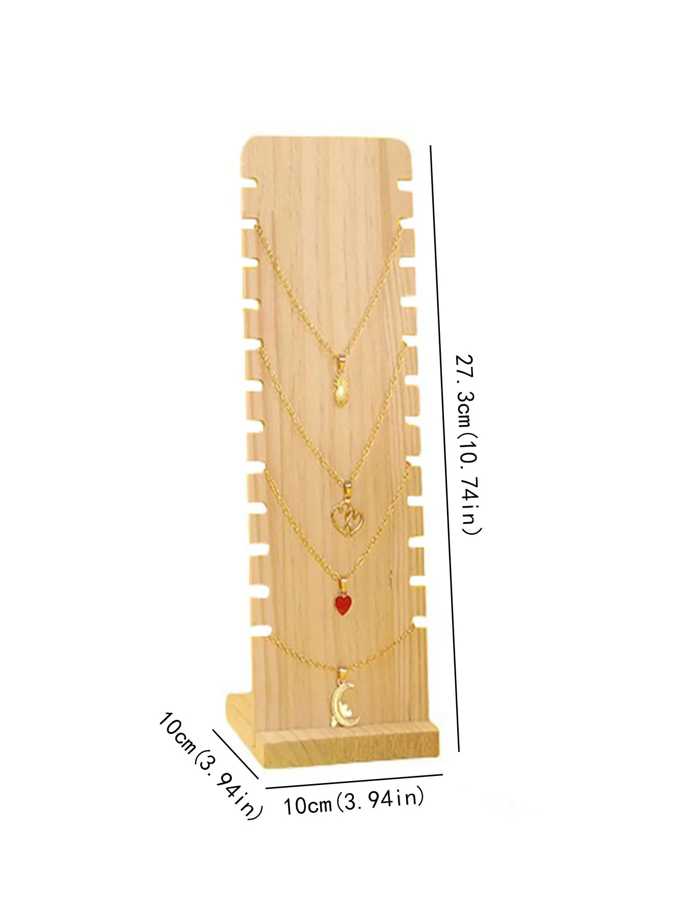 Houten verwijderbare ketting displaystandaard sleutelbeenketting sieradenhanger ketting display schieten live stream prop plank