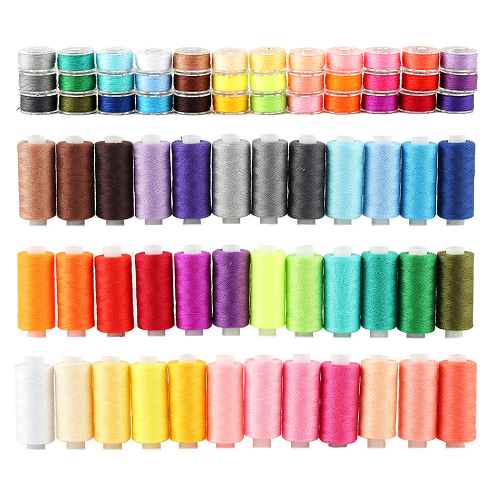 72pcs 38yards 400yards Spools Sewing Thread Set Gift 36 Colors Prewound Bobbin Polyester For Daily Sewing Quilting