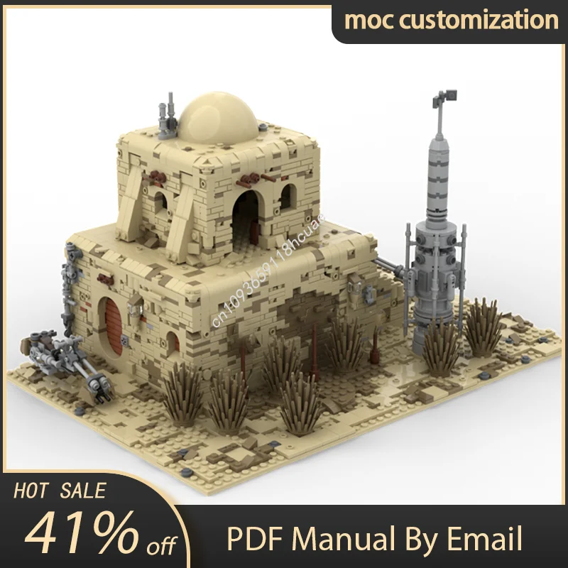 

1805 шт. Moc Star Battle Tatooine модель дома строительные блоки кирпичи Diy творческая сборка развивающие игрушки подарок для детей