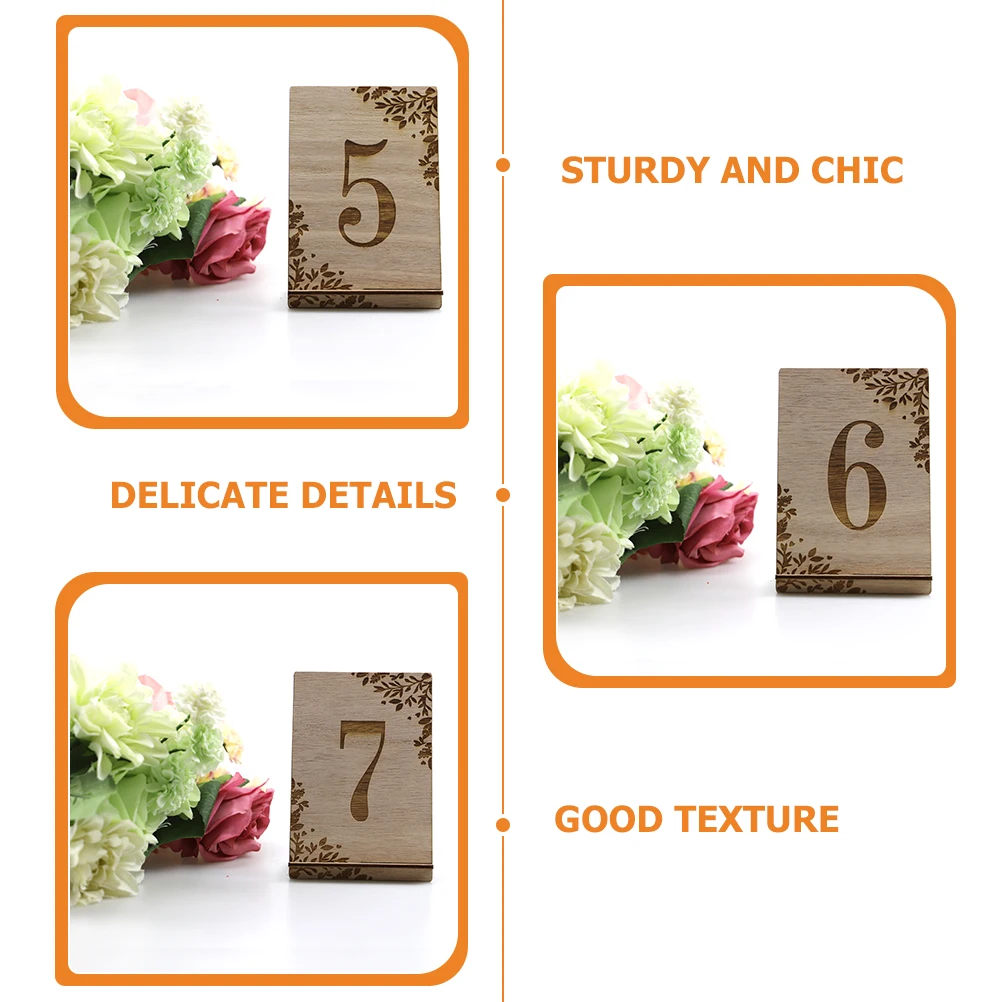 

10 Pcs Table Numbers Digital Rustic Wedding Table Number Seat Signs Rustic Wedding Decor Customizable Party Supplies