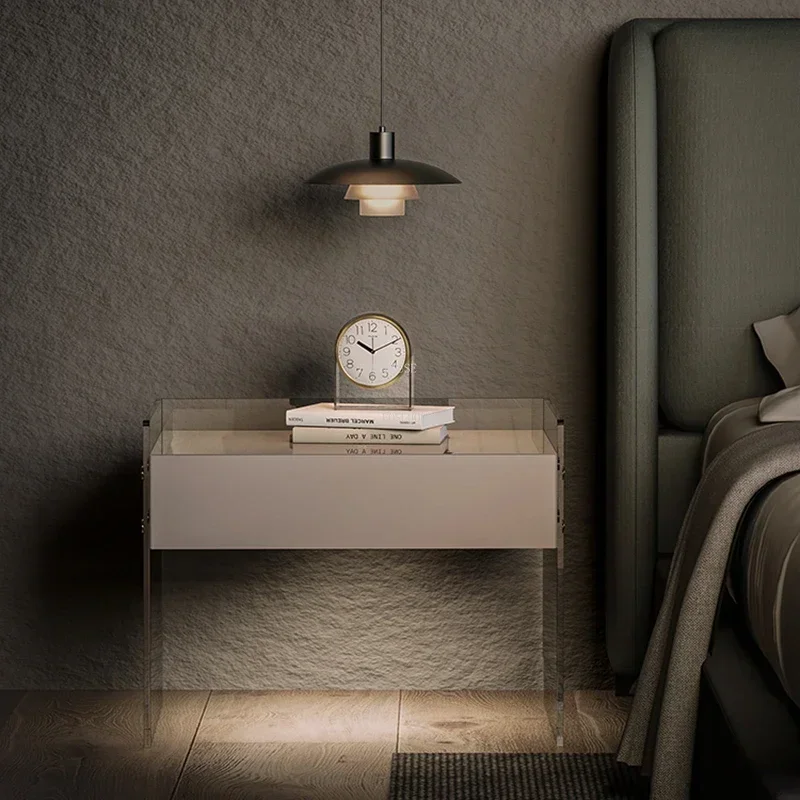 Light Luxury Acrylic Nightstands Modern Minimalist Bedroom Furniture Creative Nordic Home Bedside Table Storage Side Cabinet