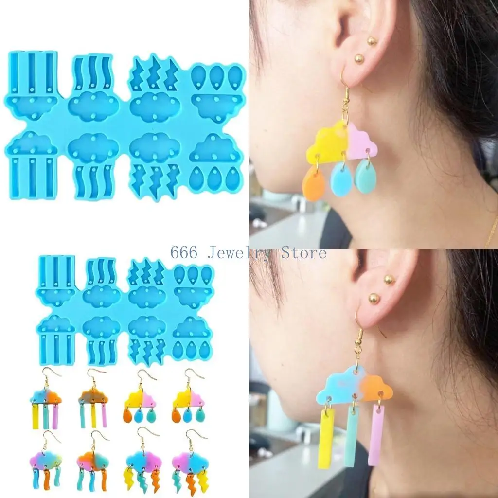 

F2TD Silicone Jewelry Resin Casting Mould Cloud Shaped Silicone Pendant Molds for DIY Pendant Crafts and Keychain Hand Making