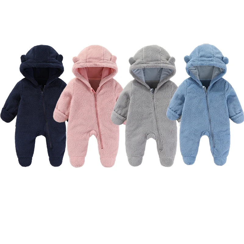 Cute, fluffy, multi-color options baby romper, warm and comfortable style, 2026 new kids' clothing