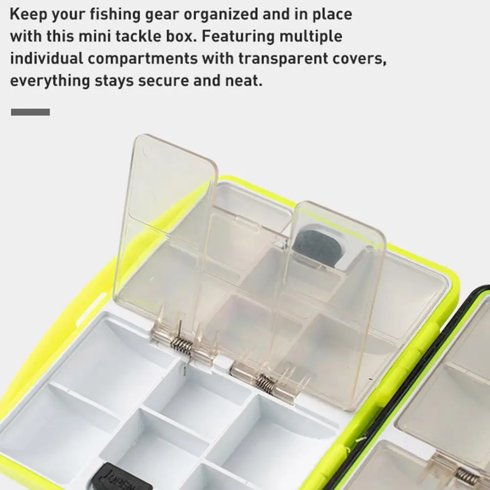 Waterproof Fishing Organizer Portable Double-sided Fishing Lure Box 24 Compartments for Soft Hard Bait Angling Tools Organizer