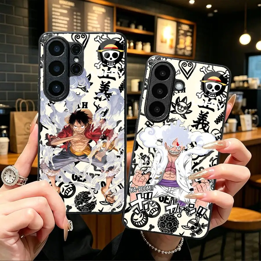 Phone Cover Glass Case for Samsung Galaxy S26 Ultra 25 Edge S24+ S25+ S20 S23+ 24 Plus S23 FE S21 S26+ S22 One Pieces Zoros