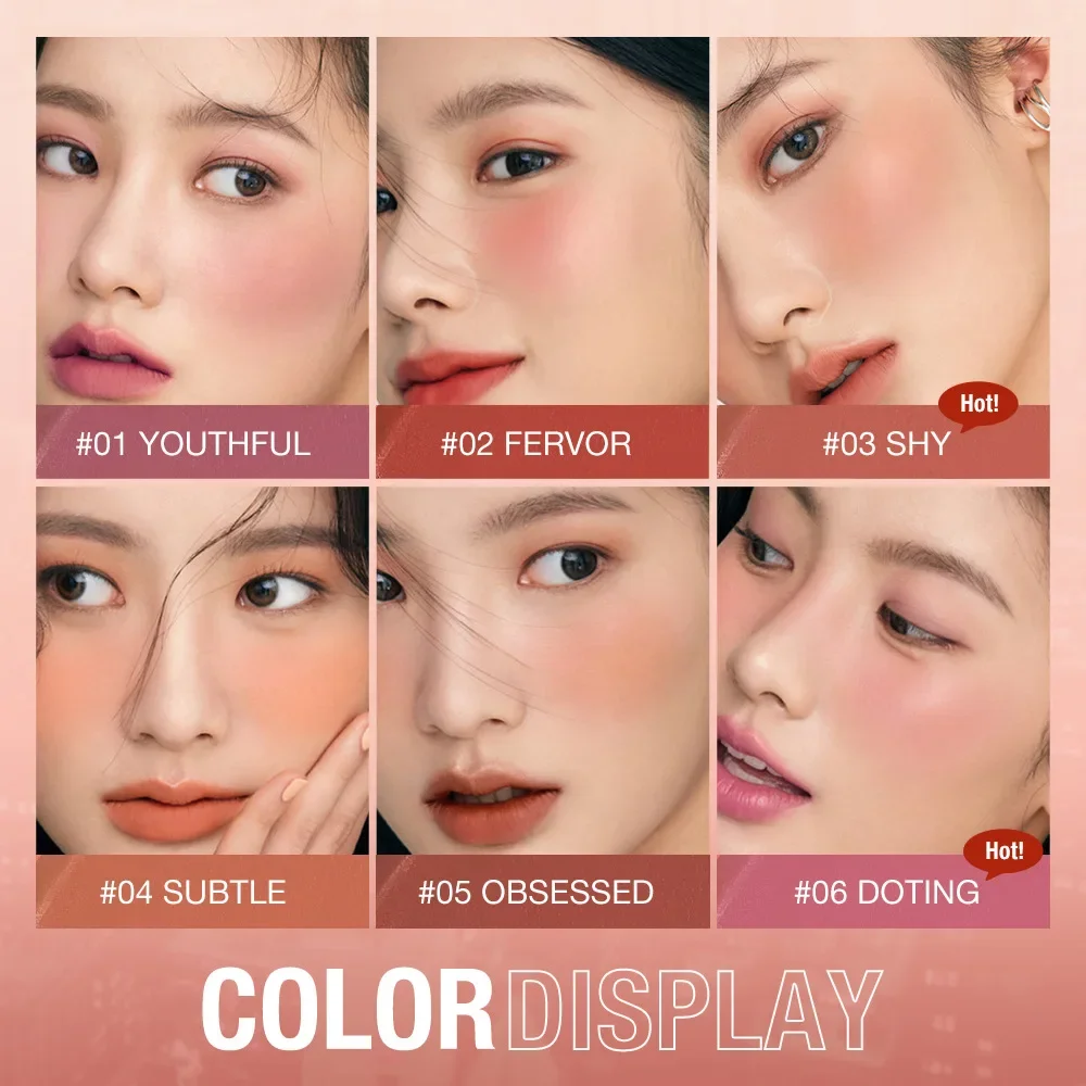 Delicate Multifunction Blush Cream Lip Cheek And Eye Concealer Longlasting Moisturizing Natural Smooth And Easy To Push