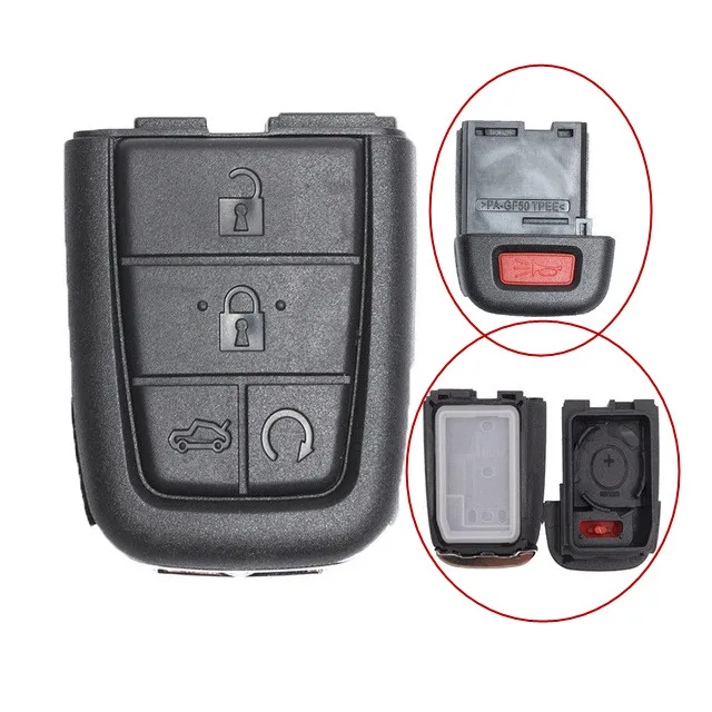 WFMJ 2 ชิ้นสําหรับ Pontiac G8 GT 2008 2009 2010 2011 4 + Panic 315MHz/ 433MHz OUC 6000083   4 ปุ่มรถ รีโมท กุญแจ เคส ฝาครอบกุญแจ