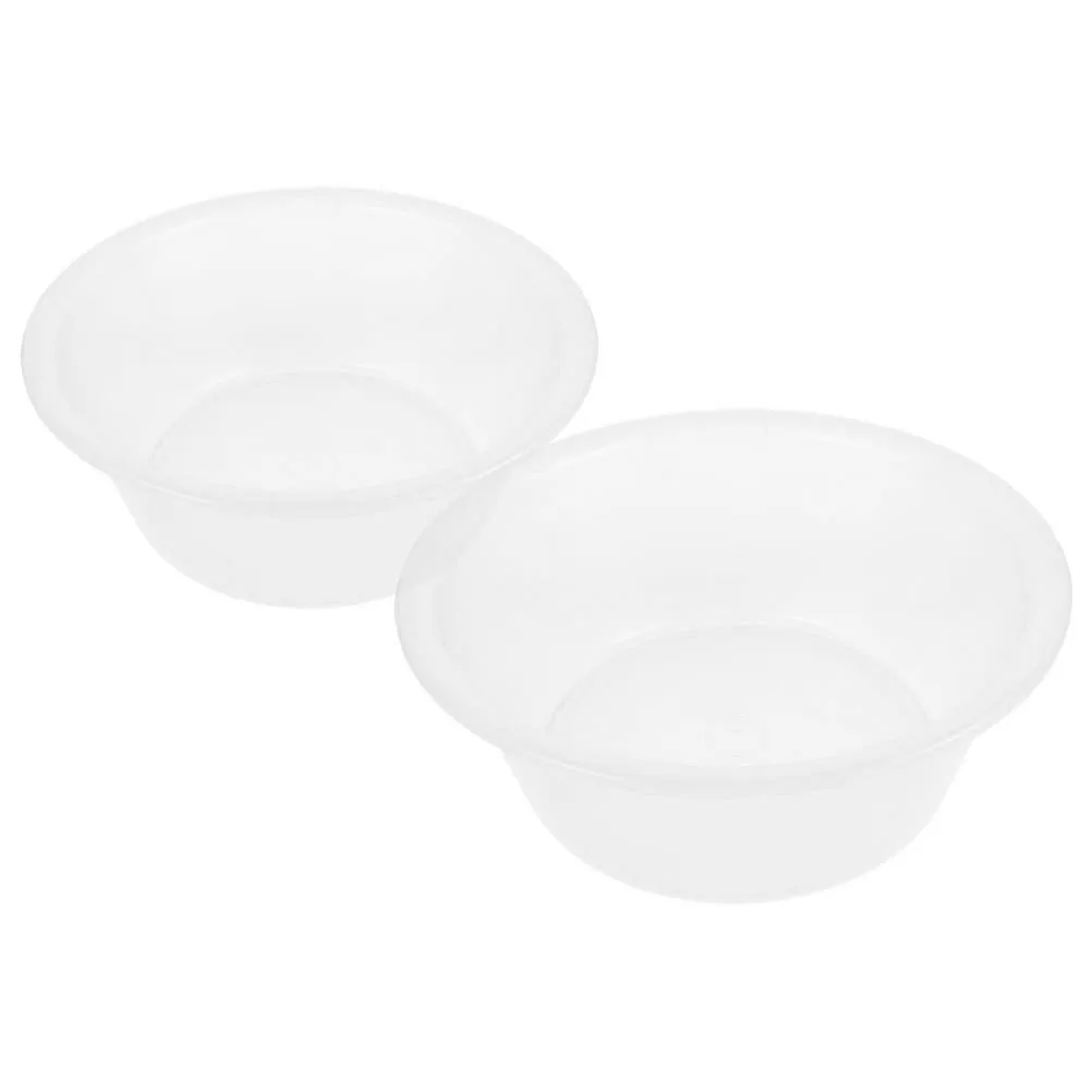 

2Pcs Clear Large Foot Bath Basin for Soaking Feet and Washing Face Multifunctional Spa Tub Smooth Surface Longlasting Plastic