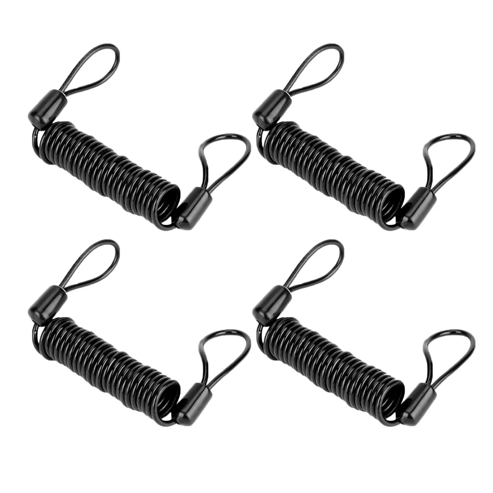 

4Pcs Anti-theft Spring Rope Durable Bike Lock Wire Reminder Cable High Security Steel Motorcycle Brake Lock Flexible