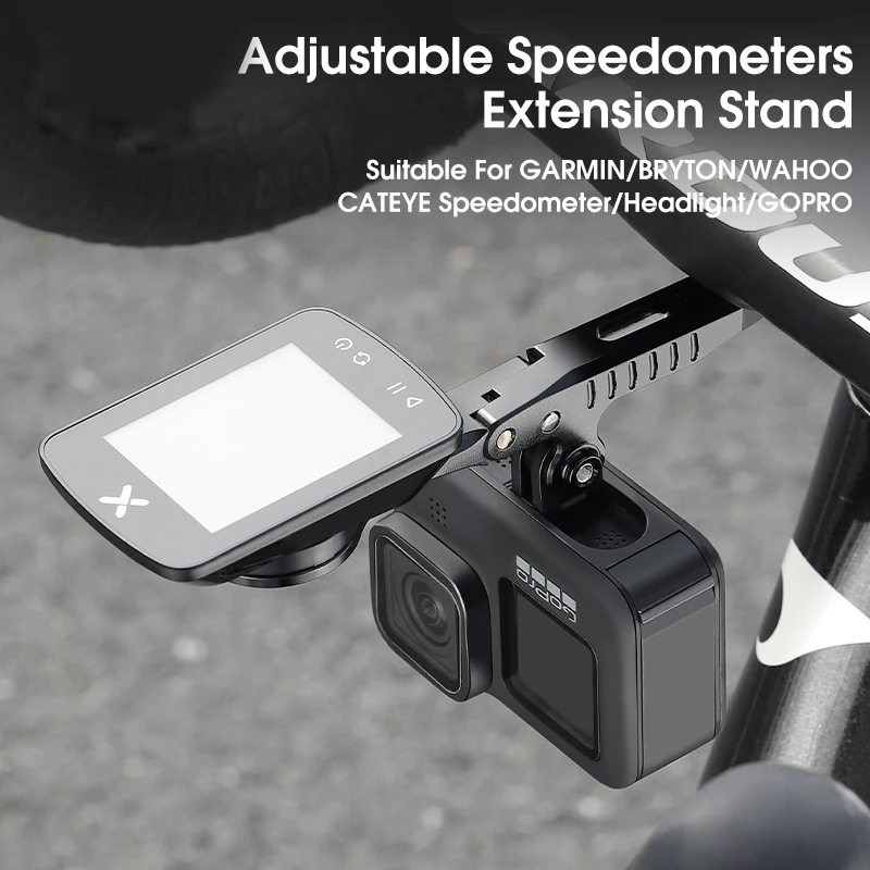 WEST BIKING stang sepeda, terintegrasi Garmin mendukung Speedometer Gopro Light Mount sepeda jalan Aero bar adaptor untuk Wahoo XOSS Bryton