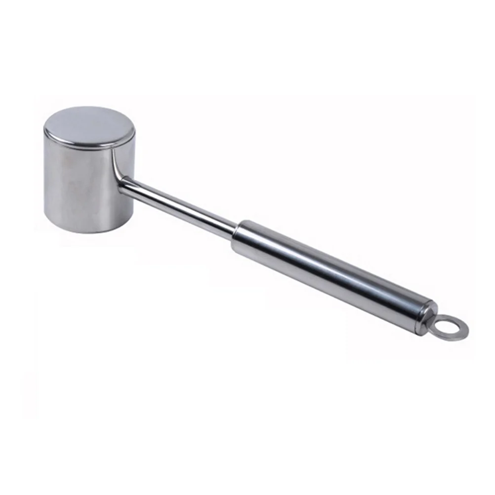 

Stainless Steel Meat Tenderiser Hammer Double Sided Flat and Nail Face Kitchen Hammer for Steak Poultry Kitchen Tenderizers