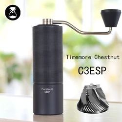 TIMEMORE 수동 커피 연마기, 체스트넛 C3ESP C3S, 올 메탈 바디, S2C 버, 청소 브러시 발송, 무료 배송