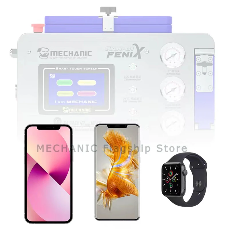 MECHANIC GAN-01 FENIX 라미네이션 디포밍 통합 기계, 360 ° 온도 구역, 8 인치 스크린, 곡선 표면 맞춤 수리 도구