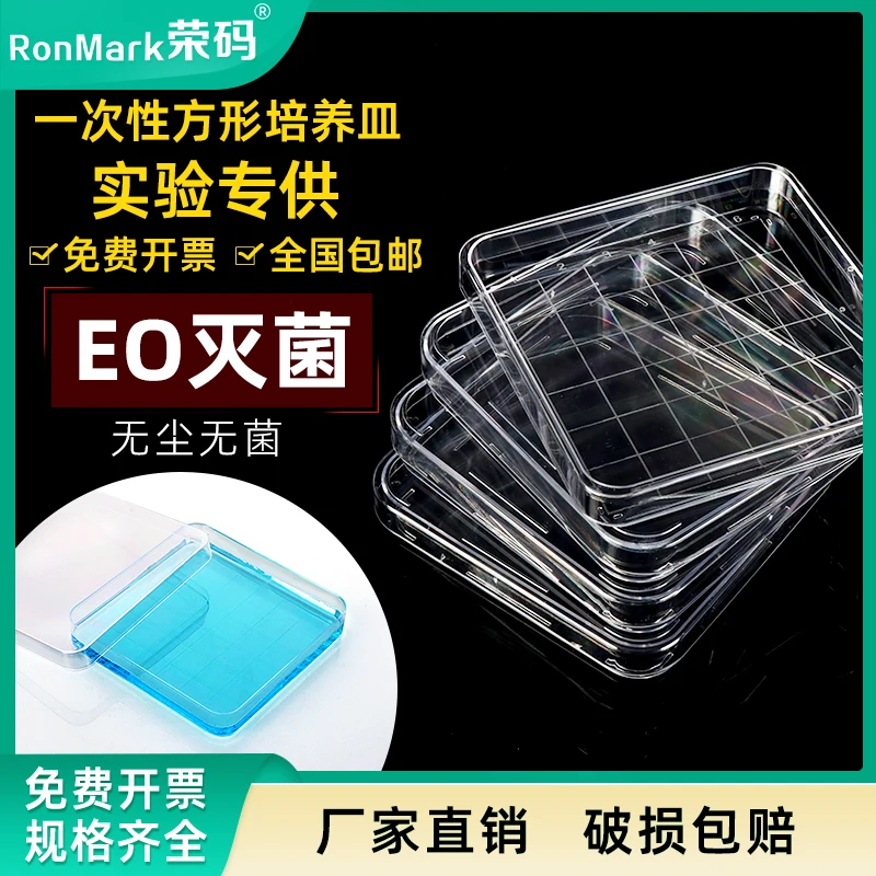 

10Pcs plastic disposable, square petri dish 10 × 10cm13 * 13cm24 * 24cm