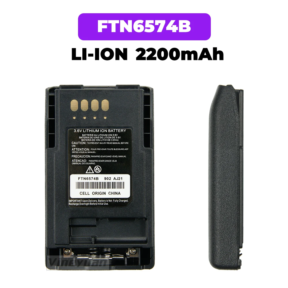 NEW 2200mAh FTN6574B Replcement Li-ion Battery for Motorola MTP850 MTP850S MTP800 MTP830S CEP400 Radios Rechargeable Battery