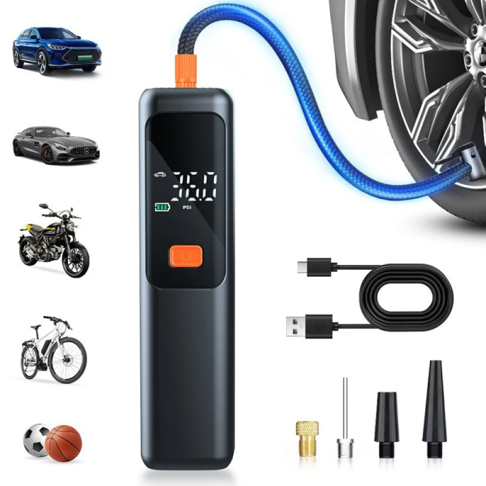 Smart Portable Air Compressor Wireless Tire Inflator Pump Digital Gauge Tool For Car SUV Motorcycle Bicycle Emergency