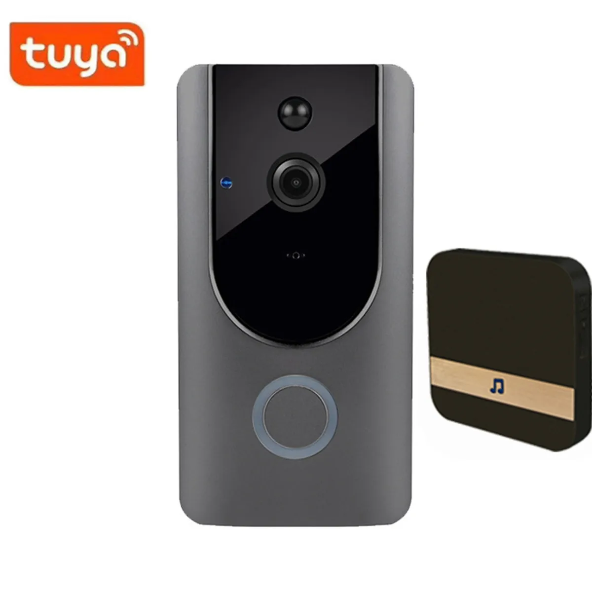 2MP 1080P Tuya 166 Wide Angle Long Time Standby WIFI Doorbell Intercom Video Door Phone Visual Doorbell With Indoor Chime