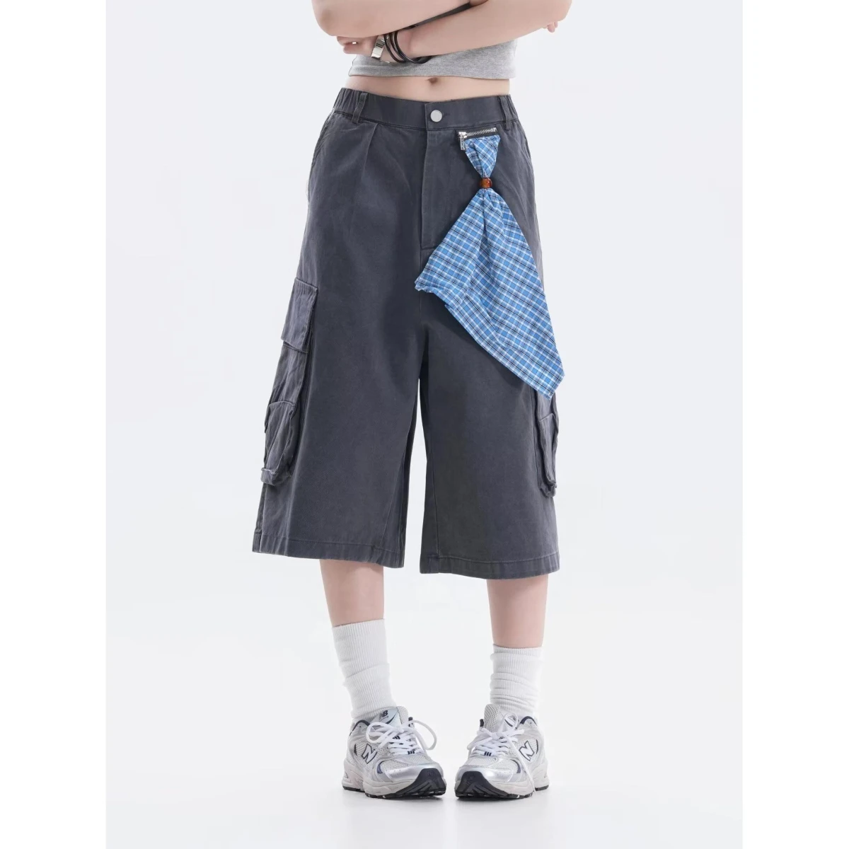Calças Casuais Unissex de Perna Larga para Trabalho, Verão 2026, Jeans CleanFit Seven Tenths, Corte Solto, Algodão, Uso Diári...
