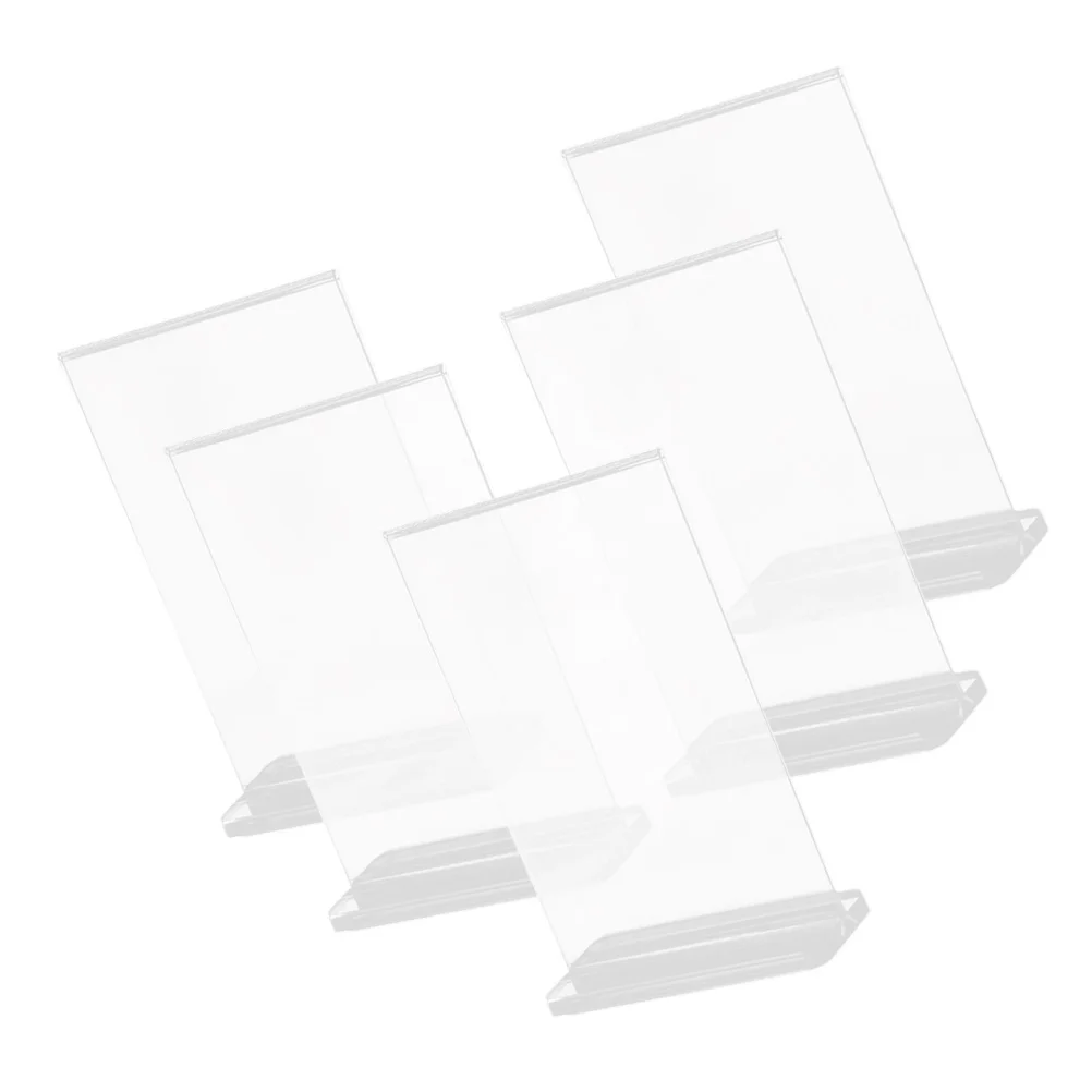 5 Stuks Display Stand Acryl Poster Houder Map Teken Menu Label Rack Staat Voor