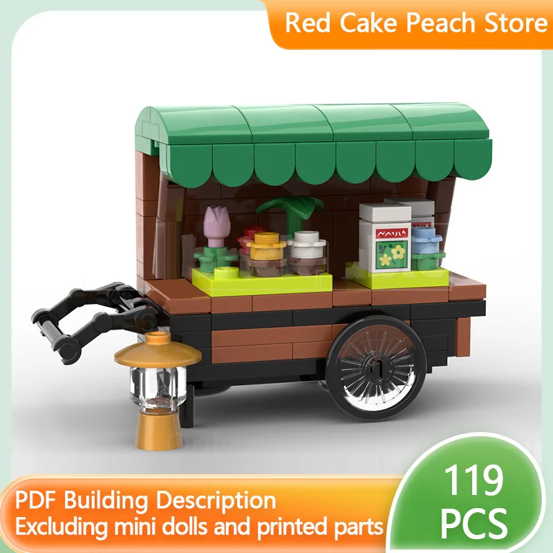 

Популярный конструктор MOC: Модульная техника, сборная модель садового магазина на колесах, игрушка для детей, подарок на праздник