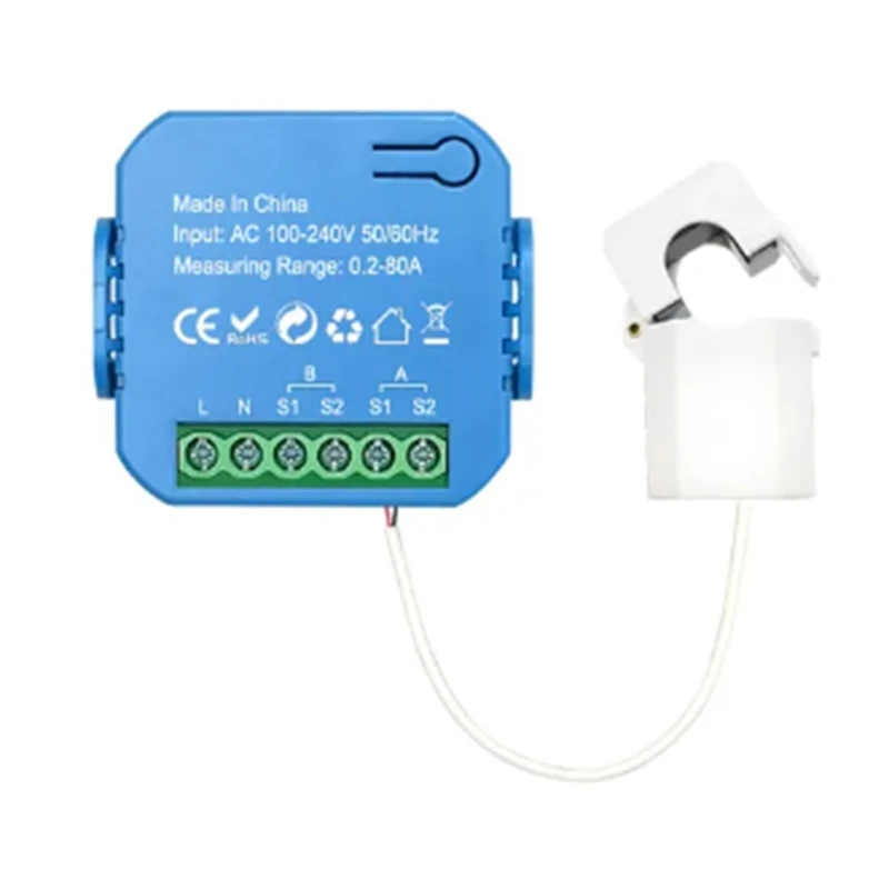 

Tuya Smart Zigbee Energy Meter Bidirectional With Current Transformer Clamp App Monitor Power 80A