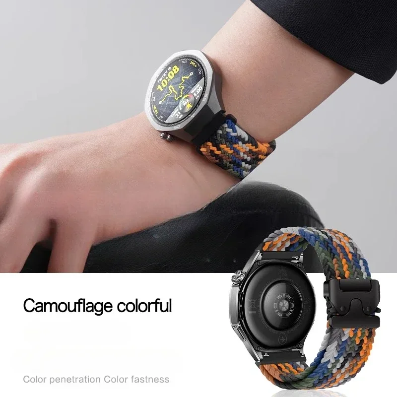 Cinturino in nylon intrecciato da 22 mm per HUAWEI WATCH GT5 Pro 46mm Cinturino di ricambio per cinturino per orologio Huawei Gt4 Gt3 GT2 46mm