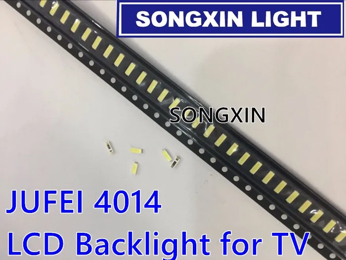 200pcs JUFEI LED LED Backlight 0.3W 3V 4014 Cool white 90MA LCD Backlight for TV TV Application 01.JT.CB414BF-BC