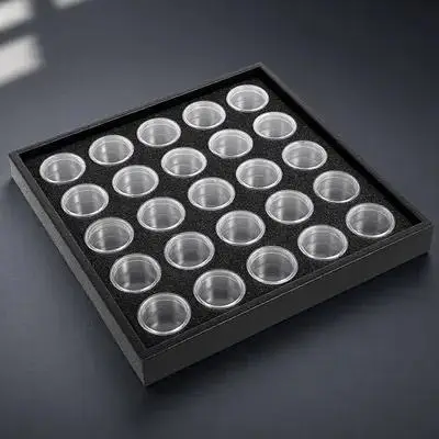 

Nail Rhinestone Box 25 Grids Clear Lid Design Manicure Accessories Display Storage Organized Life