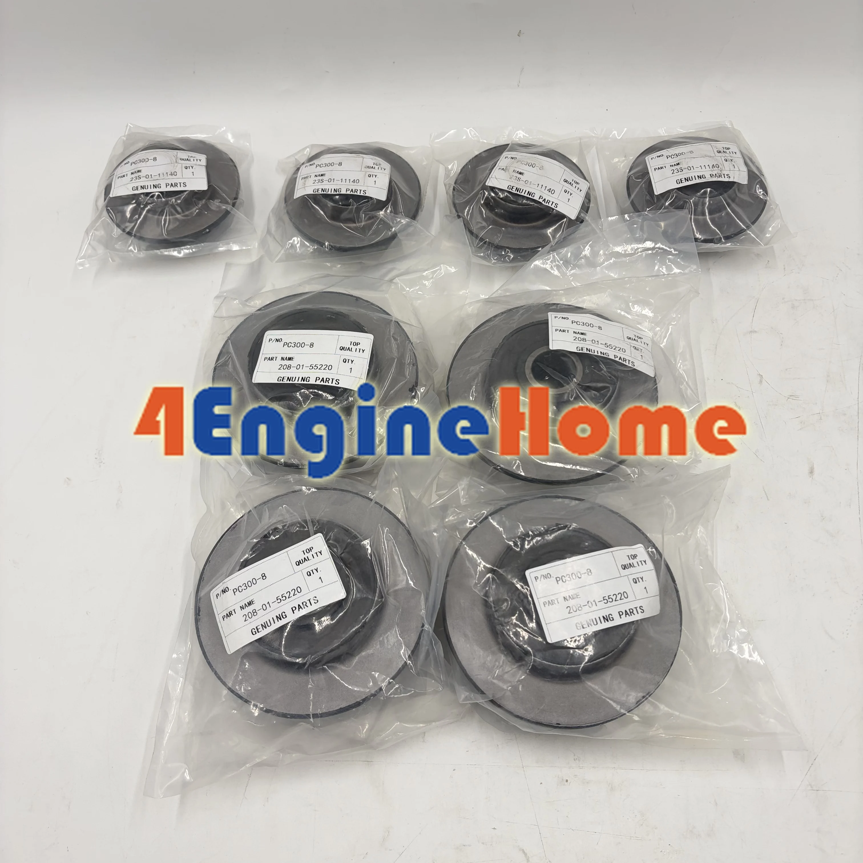 8 Uds cojín de goma 23S-01-11140 208-01-55220 para Komatsu PC360-7 PC300-8 PC300-7 PC350LC-8 PC340-6K