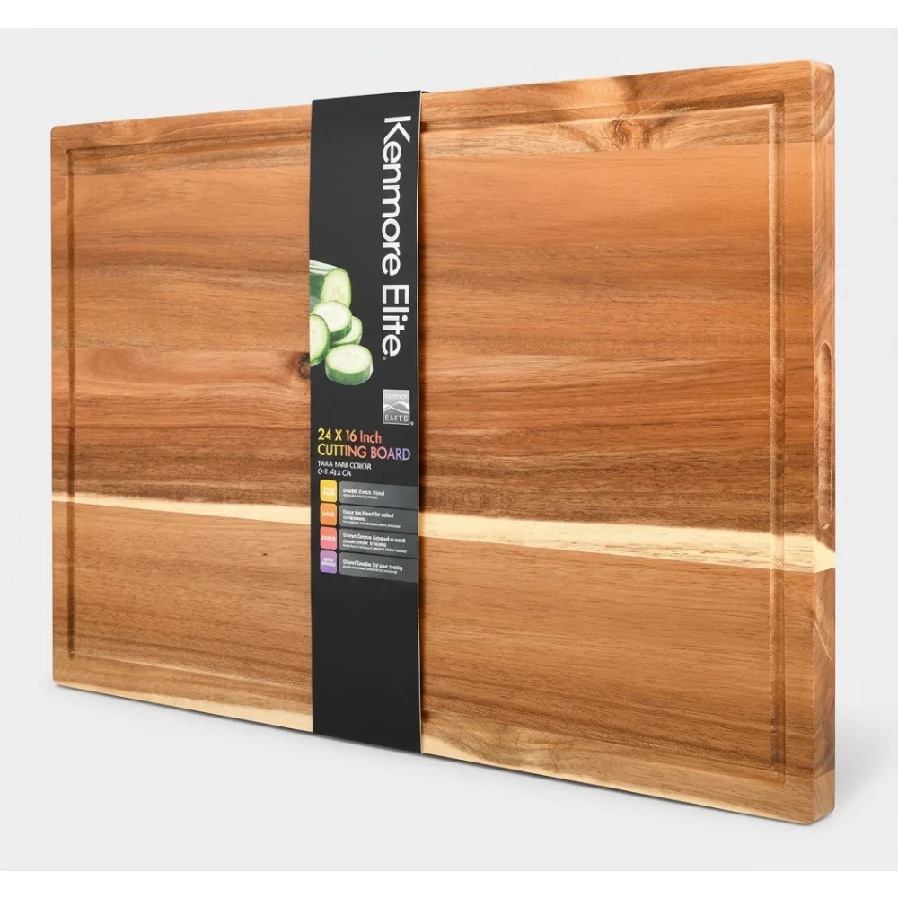 

Extra Large Acacia Wood Cutting Board, 24x16 Inch Heavy Duty Chopping Board with Juice Groove for Meat, Vegetables & Meal Prep