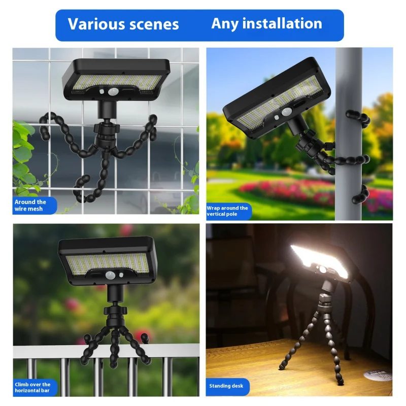 

Amazon Cross-Border New Octopus Solar Light Garden Street Light Household Wall Light Sensor Waterproof Lighting