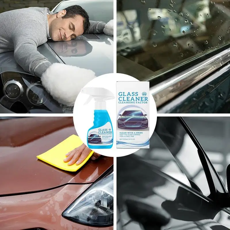 Windshield Cleaner Rainproof Anti-Fog Glass Cleaner Spray 120ml Car Glass Rainproof Anti-fog Clear Vision Spray Long-lasting Car