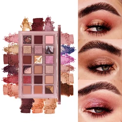 Huda freche Nudes Palette 18 Farben schimmern matt metallic langlebige wasserdichte Pigment Make-up Lidschatten Palette