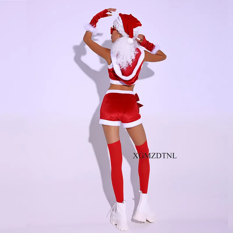 Christmas Cosplay Costume para Mulheres, Cool Girl, Festival, Carnaval, Party Set, Bar, Boate, Dançarina, Performance, Terno Sexy, Moda Y2K