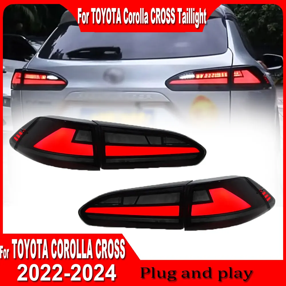 

Car Styling Tail lights For Toyota COROLLA CROSS LED Tail Light 2022 2023 2024 Tail Lamp DRL Rear Turn Signal Auto Accessories