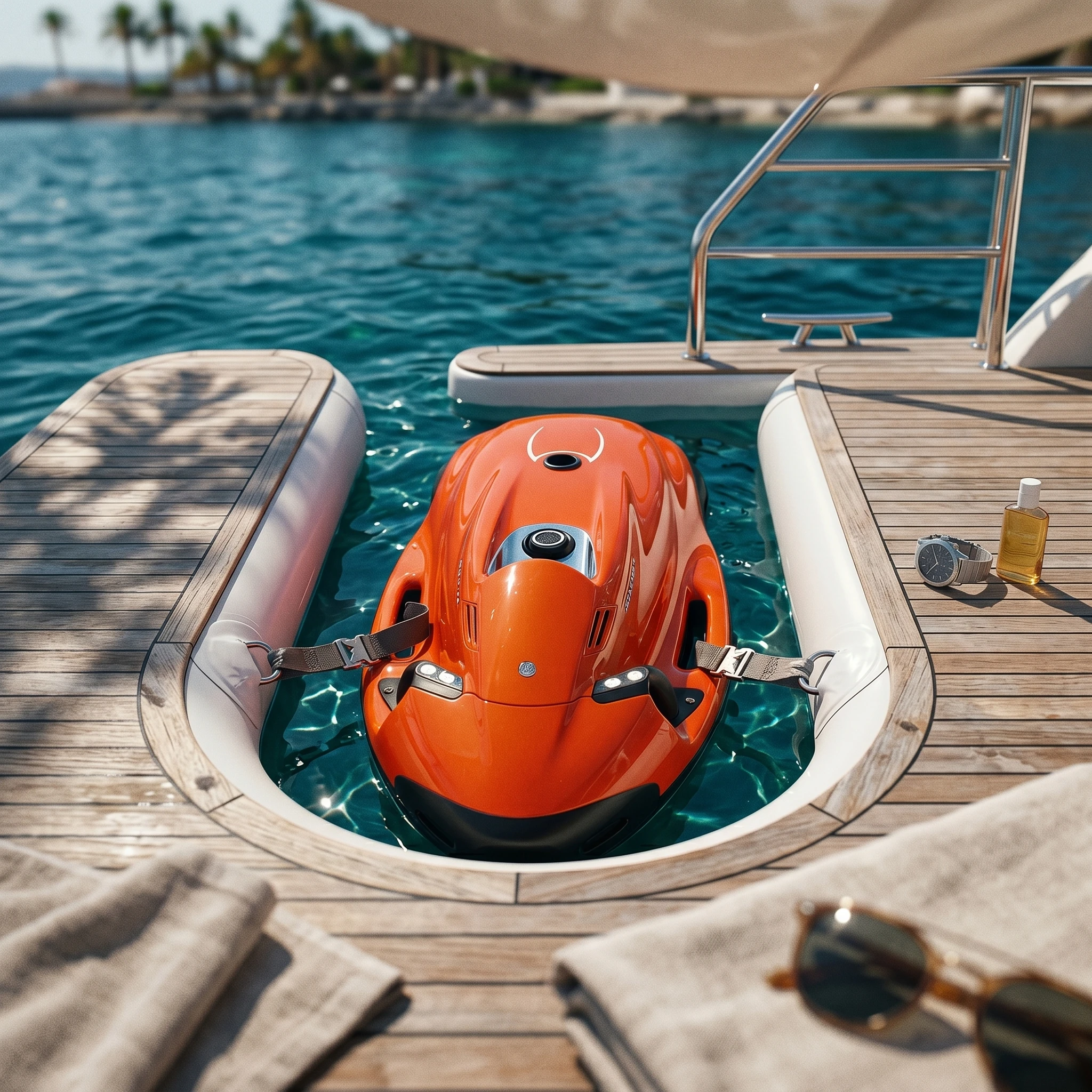 U-Shaped Dock Platform Wood-Grain Inflatable Dock Platform Inflatable Island Buoyant Platform Rounded Corners Water Mat Raft