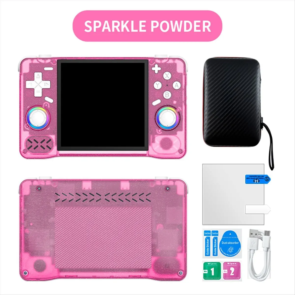 workjob XF40H Retro Handheld Game Console 64G 4.0In IPS Screen Linux Supports WiFi RGB 3D Joystick Portable Pocket Game Player C view 6