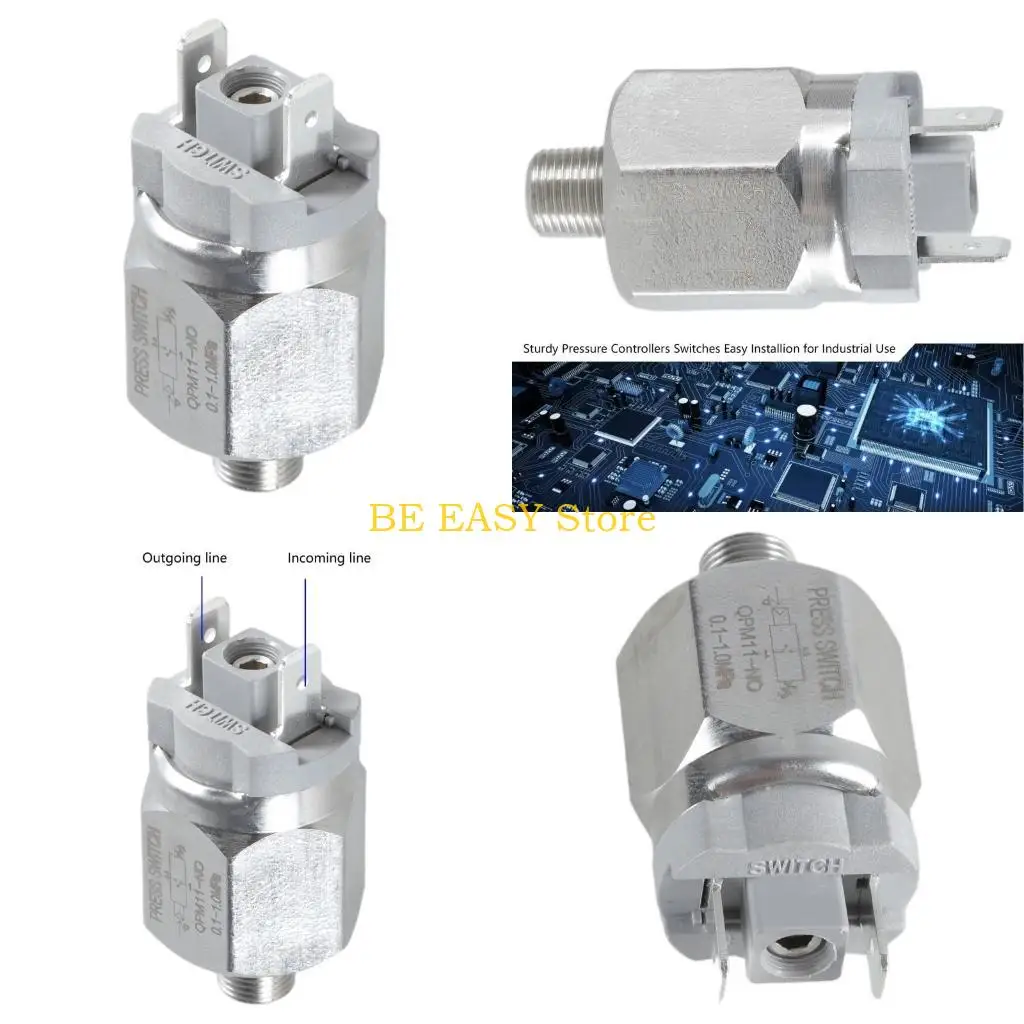 

E28F Practical Pressure Switches with Easy Adjustment Sturdy Stainless Steel Builds Suitable for Pressure Vent and Water