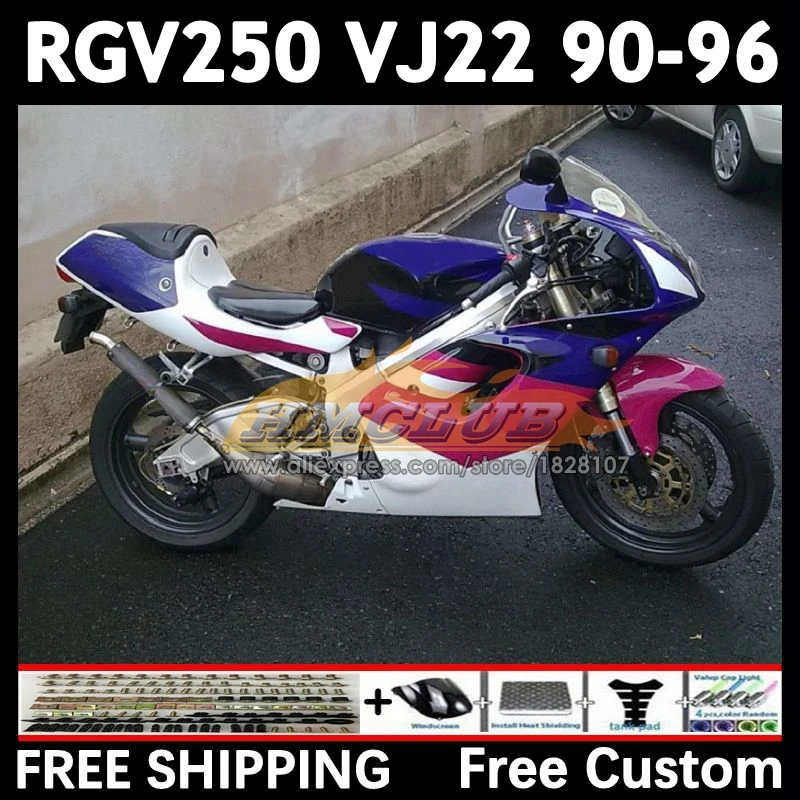 RGV250 For SUZUKI VJ22 pink blue 1990 1991 1992 1993 1994 1995 1996 19No.39 RGV-250 VJ 22 RGV 250 90 91 92 93 94 95 96 Fairing