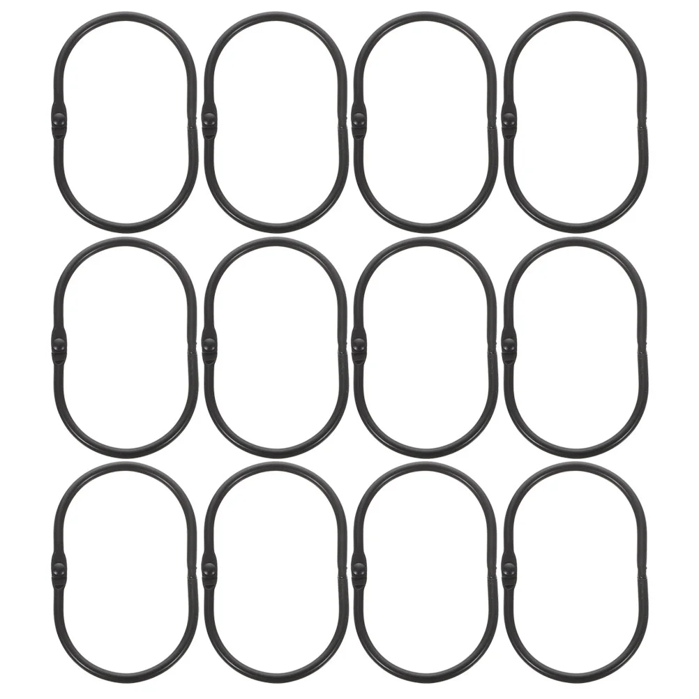 12 Pcs Curtain Ring Open Shower Hook Drapes Hooks For Rod Iron Rings Rust Proof Hanging