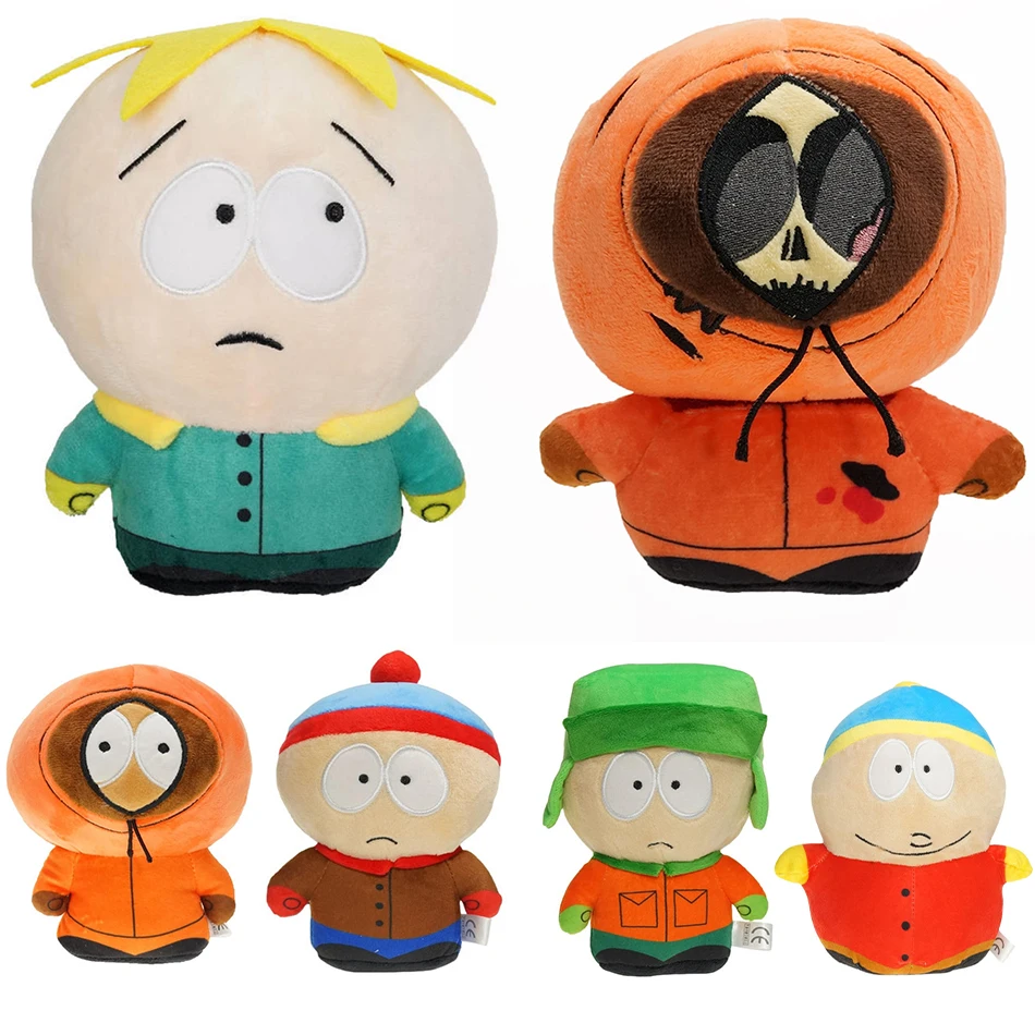 2025 anime dos desenhos animados parque sul personagem cartman stan butters boneca de pelúcia menino criança brinquedo de pelúcia para crianças presentes de natal travesseiro