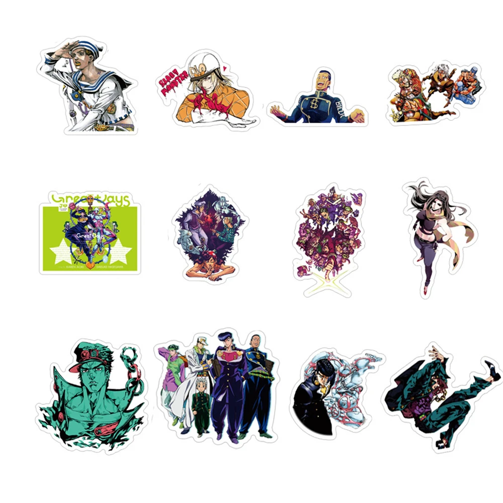 10/30/50PCS Cartoon Anime Jojo Bizarre Adventure Creative Graffiti Sticker Bike Skateboard Car Helmet Laptop Computer Wholesale