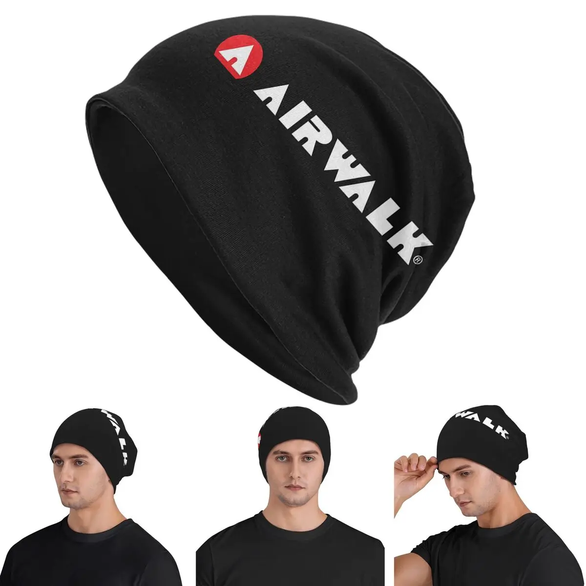 Airwalk شعار للجنسين الكبار بيني قبعات محبوك بونيه قبعة دافئة أزياء الخريف الشتاء في الهواء الطلق Skullies القبعات