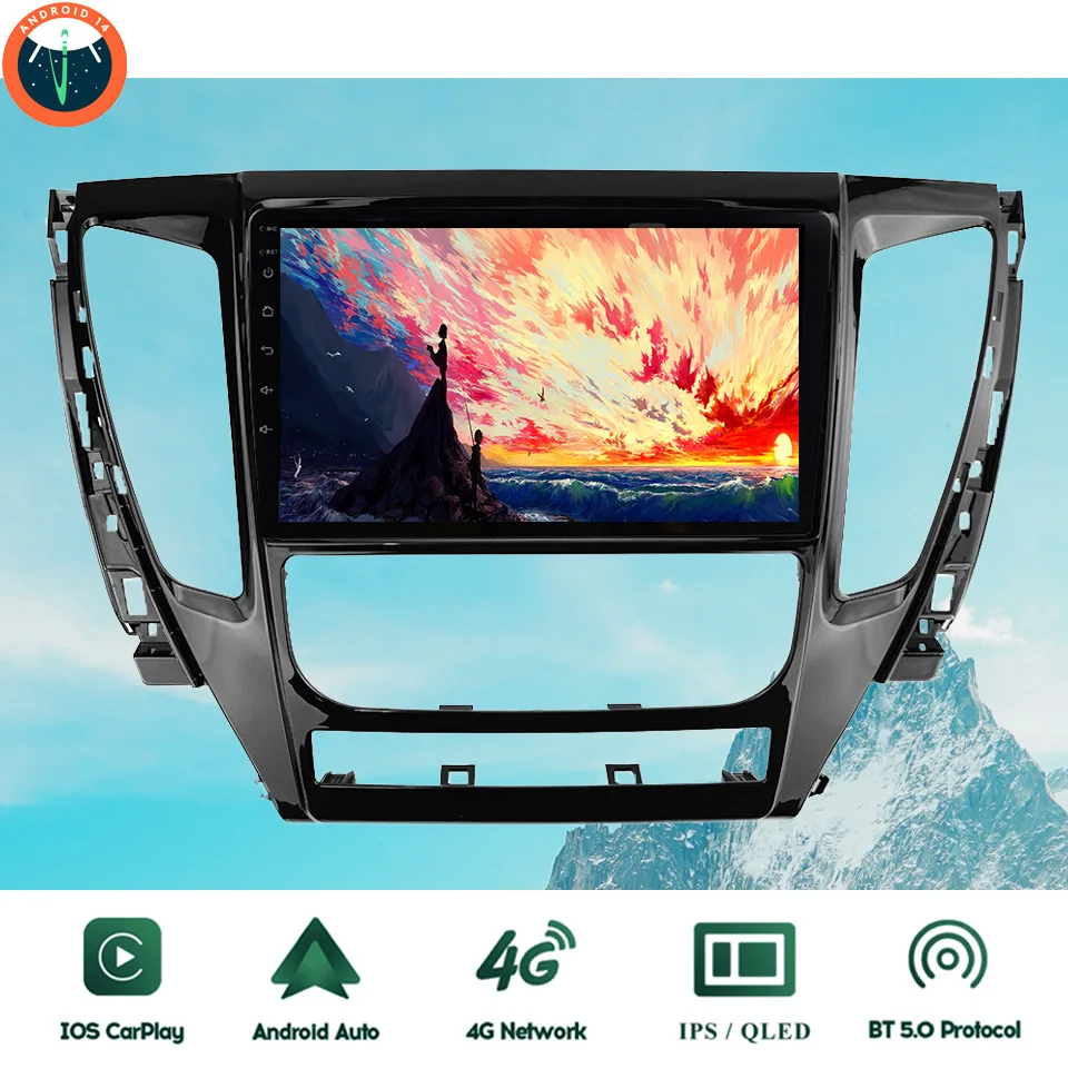 

Car Radio FM AM Video DVD Player GPS Navi For Mitsubishi Pajero Sport 2016 - 2018 Tape Recorder With 4G Lte WiFi Carplay Auto BT