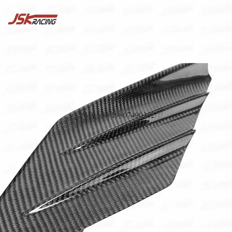 Wmwmnu Carbon Fiber Rear Bumper Side Vent Fins for F8 Tributo 2019-2021 PT Style Side Skirt Air Outlet Decorative