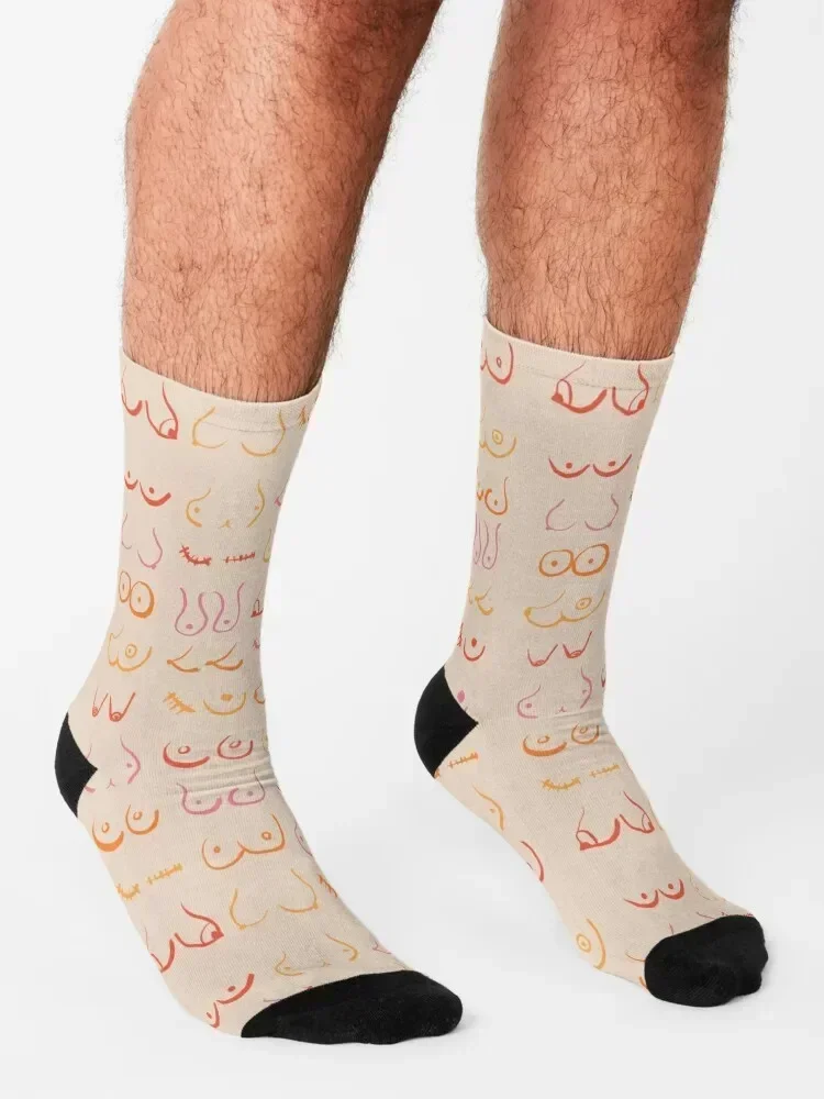 Calcetines de pechos retro calcetines de nieve para niños para hombres y mujeres