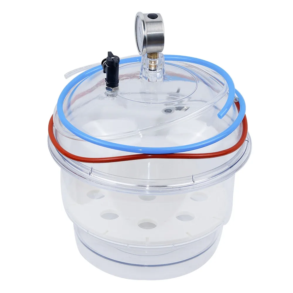 Vacuum Desiccators, Small Lab Desiccator, Double Valves Glassware Lab Desiccator Dryer Vacuum Desiccator Jar, 150mm/250mm