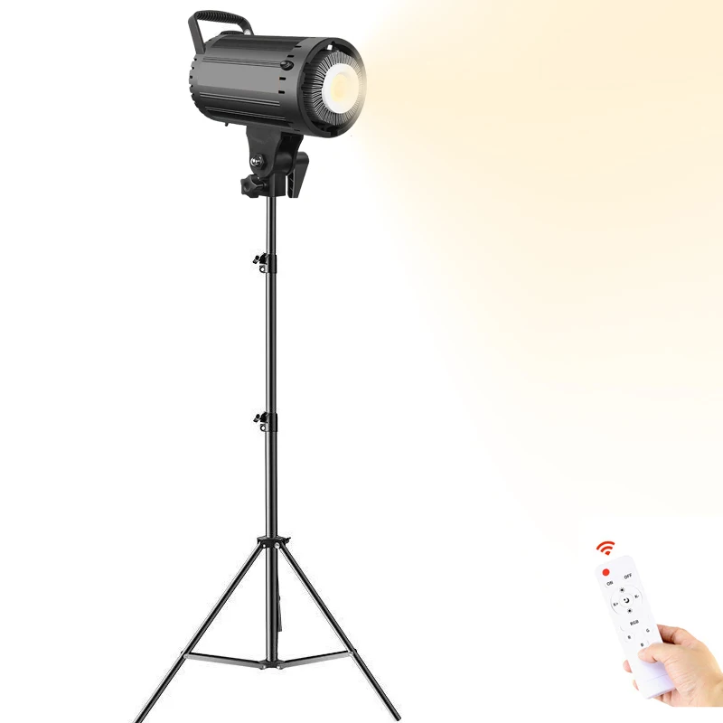200w Photography Light LED COB live Video Light fill light High Brightness Tripod Stand Remote Control photographic lights