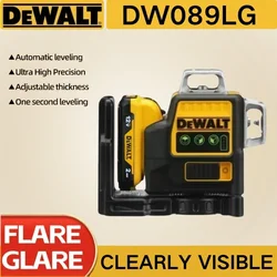 2024 Dewalt DW089LG Degree Vertical 12V Lithium Battery 12 Lines Laser Level Horizontal Green Light Level Meter Outdoor