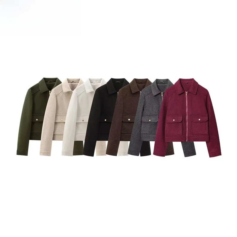 

Spring New Women's Soft Jaet Coat Zipper Versatile Design Warm Polyester Fiber Universal Fit ZBZR Sli Outerwear